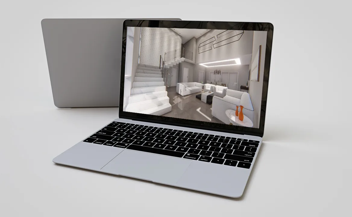 Projeto de paginação em 3D elaborado pela equipe técnica